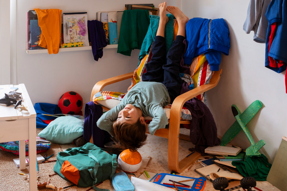 enfant chambre désordonnée
